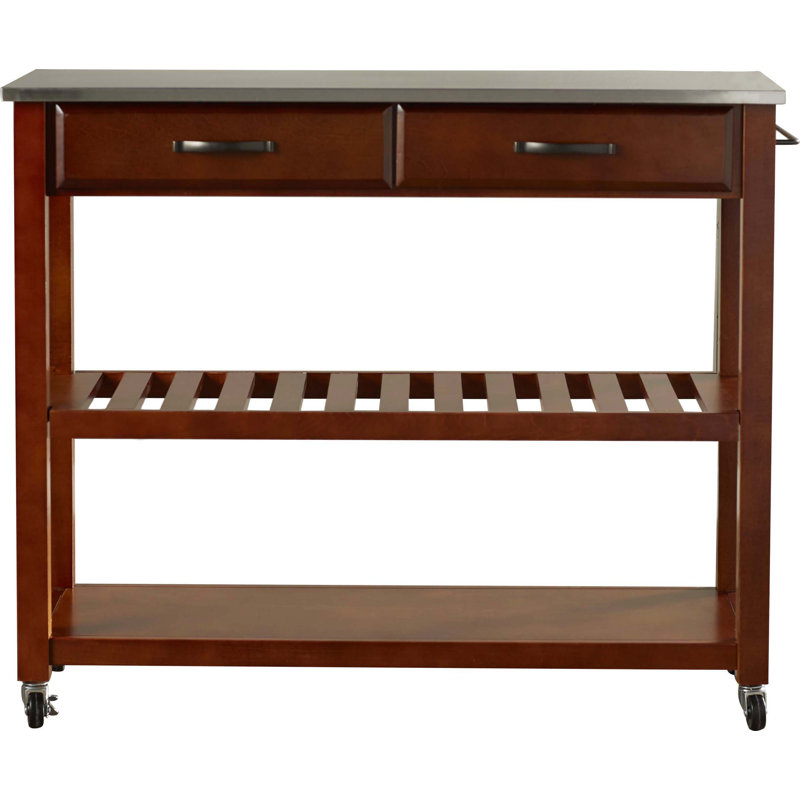 Three Posts™ Haslingden 43'' Wide Rolling Kitchen Cart with Stainless